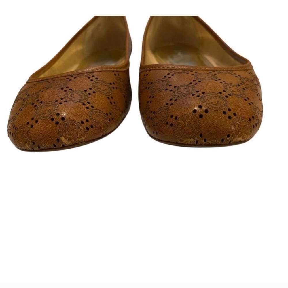 Michael Kors Tan Perforated Flats